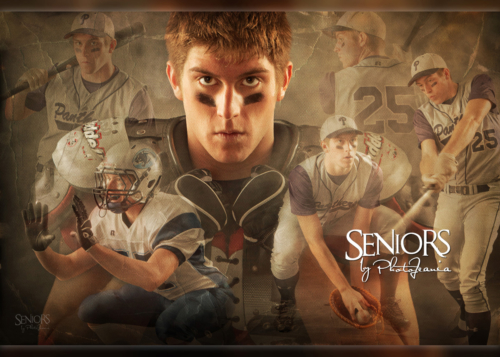 Football Baseball Sports Composite Senior Picture Idea - Sports Senior Picture Ideas - Seniors by Photojeania